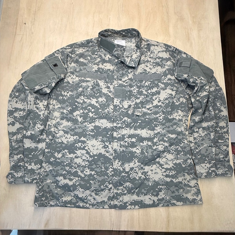 US Army ACU‎ Combat Uniform Coat UCP Digital Camo Large Long Ripstop Jacket